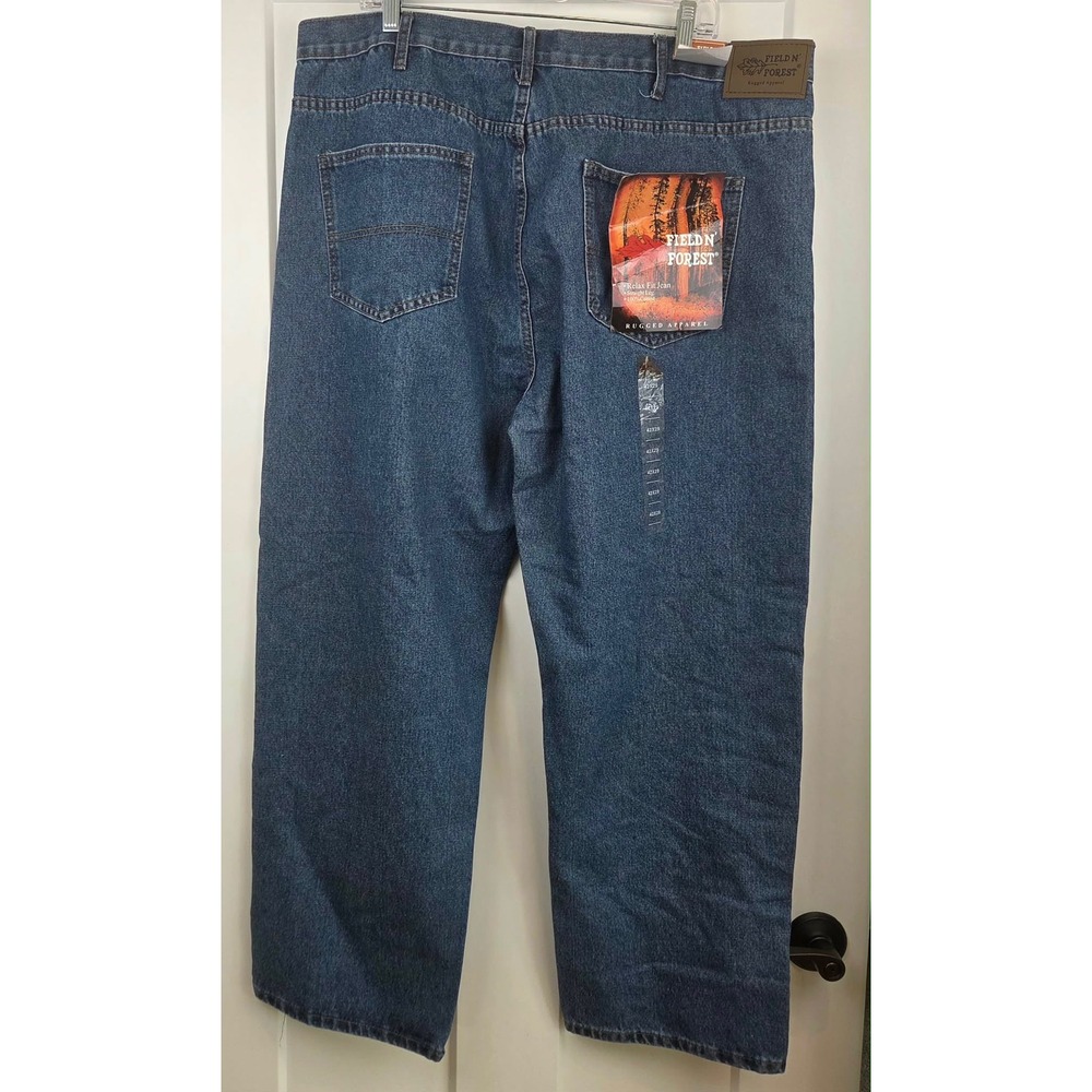 NWT Field N Forest Men Relaxed Fit Straight Leg Jean Medium Stone 42x29 MP-60000